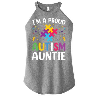 IM A Proud Autism Auntie Gift Women’s Perfect Tri Rocker Tank