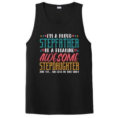 I'm A Proud Stepfather Of A Awesome Stepdaughter Stepdad Gift PosiCharge Competitor Tank