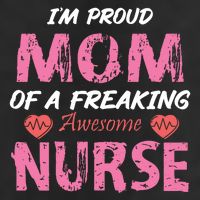 I'm A Proud Mom Of A Freaking Awesome Nurse Distressed Text 15oz Campfire Ceramic Mug
