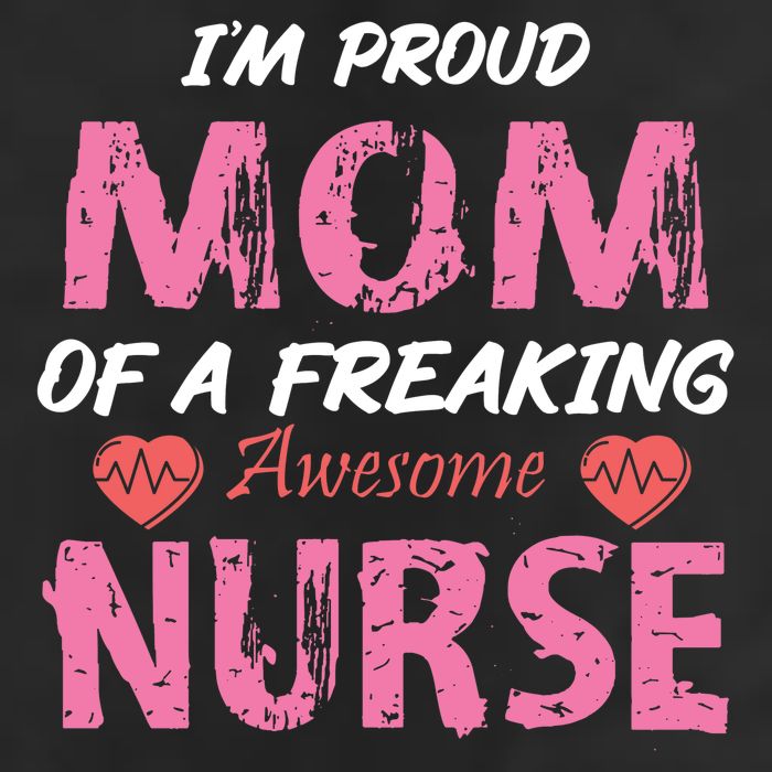 I'm A Proud Mom Of A Freaking Awesome Nurse Distressed Text 15oz Campfire Ceramic Mug