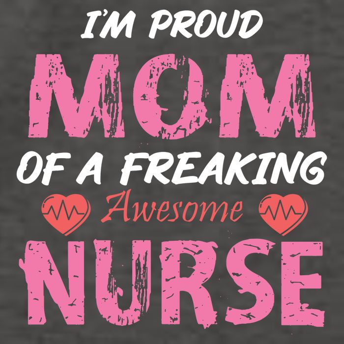I'm A Proud Mom Of A Freaking Awesome Nurse Distressed Text Vector Backpack