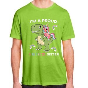 IM A Proud Sister Unicorn Autism Awareness Puzzle Gift Adult ChromaSoft Performance T-Shirt