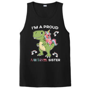 IM A Proud Sister Unicorn Autism Awareness Puzzle Gift PosiCharge Competitor Tank