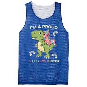 IM A Proud Sister Unicorn Autism Awareness Puzzle Gift Mesh Reversible Basketball Jersey Tank