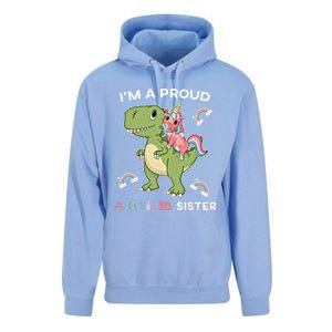 IM A Proud Sister Unicorn Autism Awareness Puzzle Gift Unisex Surf Hoodie