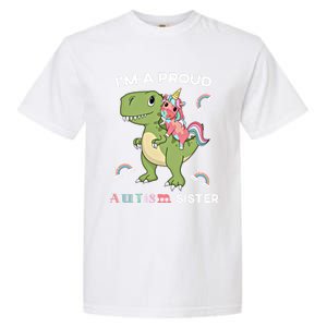 IM A Proud Sister Unicorn Autism Awareness Puzzle Gift Garment-Dyed Heavyweight T-Shirt