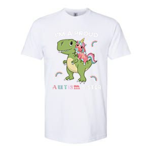 IM A Proud Sister Unicorn Autism Awareness Puzzle Gift Softstyle CVC T-Shirt