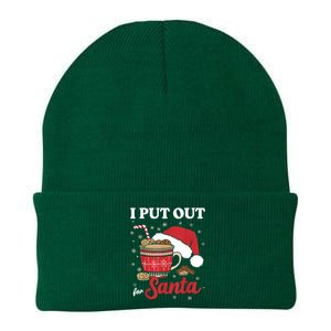 I Always Put Out For Santa Christmas Cookies And Milk Xmas Knit Cap Winter Beanie