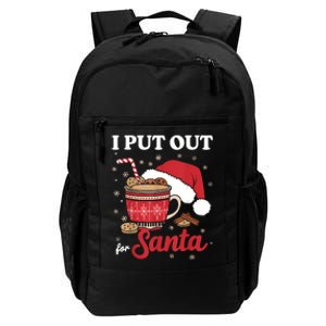 I Always Put Out For Santa Christmas Cookies And Milk Xmas Daily Commute Backpack