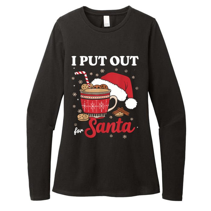 I Always Put Out For Santa Christmas Cookies And Milk Xmas Womens CVC Long Sleeve Shirt