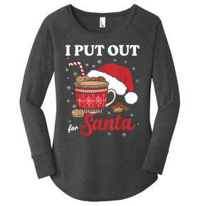 I Always Put Out For Santa Christmas Cookies And Milk Xmas Women's Perfect Tri Tunic Long Sleeve Shirt