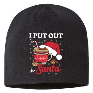 I Always Put Out For Santa Christmas Cookies And Milk Xmas Sustainable Beanie