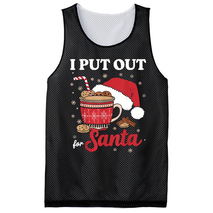 I Always Put Out For Santa Christmas Cookies And Milk Xmas Mesh Reversible Basketball Jersey Tank