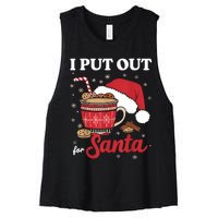 I Always Put Out For Santa Christmas Cookies And Milk Xmas Women's Racerback Cropped Tank