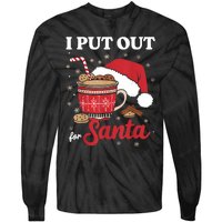 I Always Put Out For Santa Christmas Cookies And Milk Xmas Tie-Dye Long Sleeve Shirt