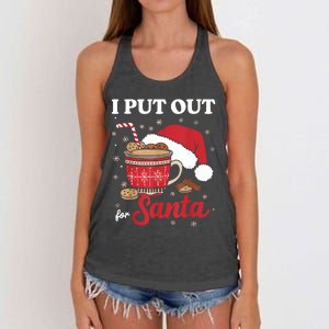 I Always Put Out For Santa Christmas Cookies And Milk Xmas Women's Knotted Racerback Tank