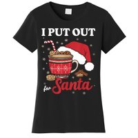 I Always Put Out For Santa Christmas Cookies And Milk Xmas Women's T-Shirt