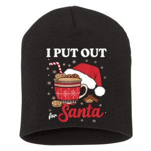 I Always Put Out For Santa Christmas Cookies And Milk Xmas Short Acrylic Beanie