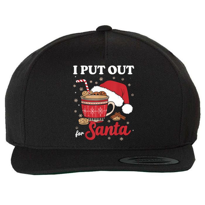 I Always Put Out For Santa Christmas Cookies And Milk Xmas Wool Snapback Cap