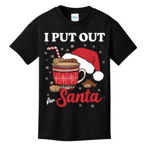 I Always Put Out For Santa Christmas Cookies And Milk Xmas Kids T-Shirt