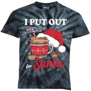 I Always Put Out For Santa Christmas Cookies And Milk Xmas Kids Tie-Dye T-Shirt