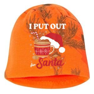 I Always Put Out For Santa Christmas Cookies And Milk Xmas Kati - Camo Knit Beanie