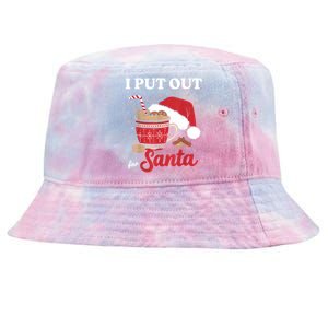 I Always Put Out For Santa Christmas Cookies And Milk Xmas Tie-Dyed Bucket Hat