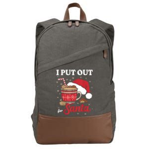 I Always Put Out For Santa Christmas Cookies And Milk Xmas Cotton Canvas Backpack