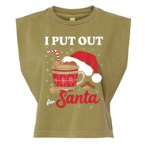 I Always Put Out For Santa Christmas Cookies And Milk Xmas Garment-Dyed Women's Muscle Tee