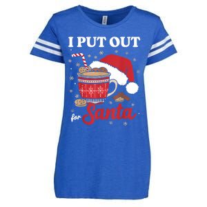 I Always Put Out For Santa Christmas Cookies And Milk Xmas Enza Ladies Jersey Football T-Shirt