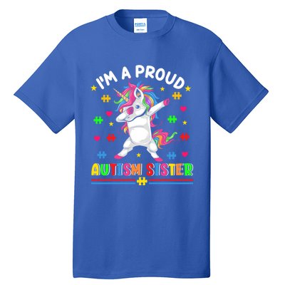 IM A Proud Autism Sister Funny Gift Tall T-Shirt