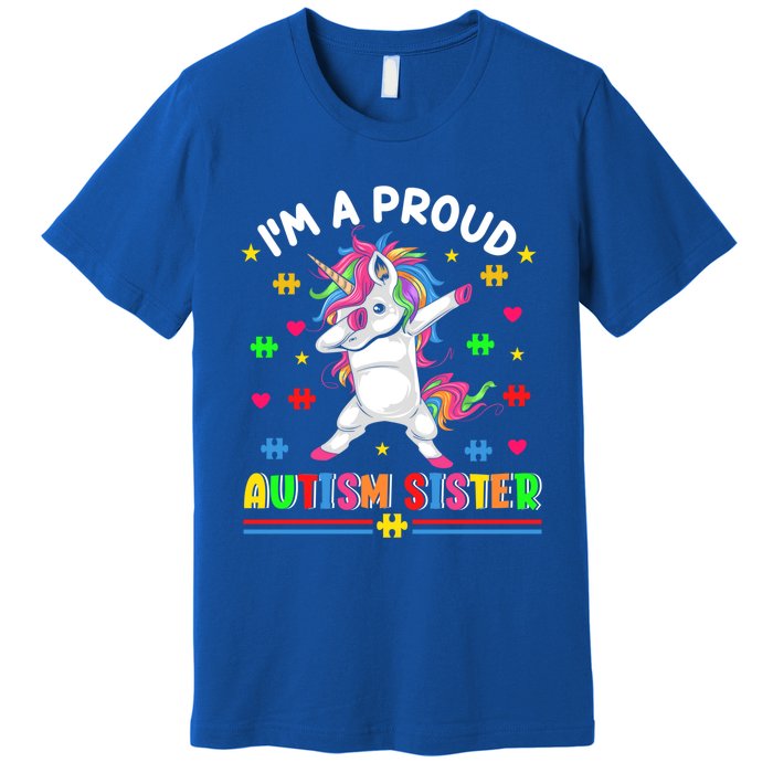 IM A Proud Autism Sister Funny Gift Premium T-Shirt