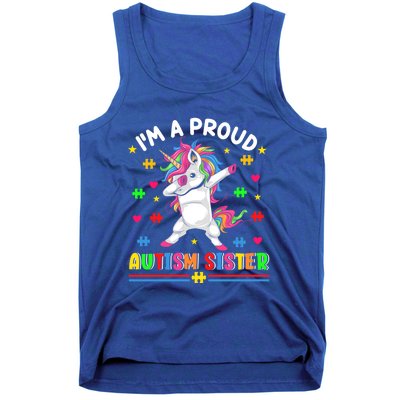 IM A Proud Autism Sister Funny Gift Tank Top