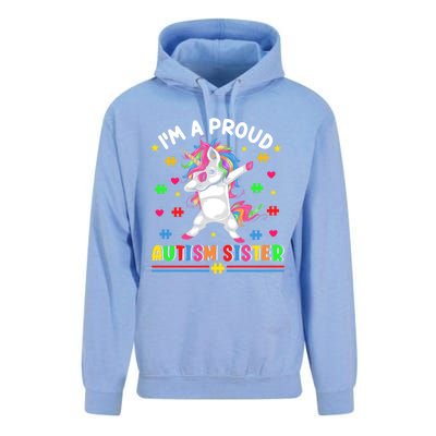 IM A Proud Autism Sister Funny Gift Unisex Surf Hoodie