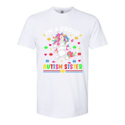 IM A Proud Autism Sister Funny Gift Softstyle CVC T-Shirt