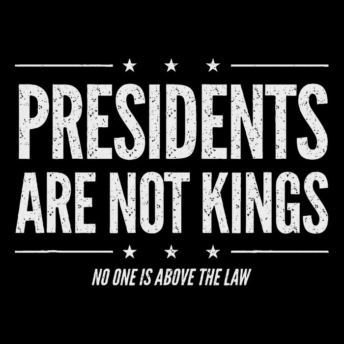 In America Presidents Are Not Kings No One Is Above The Law 7-Panel Snapback Hat