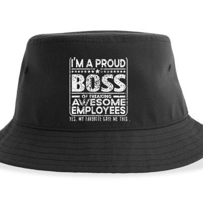 IM A Proud Boss Of Freaking Awesome Employees Office Gifts Sustainable Bucket Hat