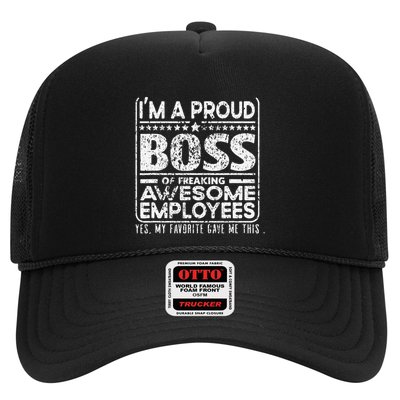 IM A Proud Boss Of Freaking Awesome Employees Office Gifts Trucker Hat