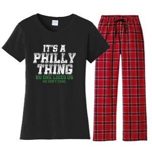 It's A Philly Thing No One Likes Us We Don't Care Philly Fan Women's Flannel Pajama Set