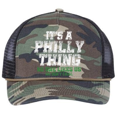 It's A Philly Thing No One Likes Us We Don't Care Philly Fan Retro Rope Trucker Hat Cap