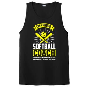 I'm A Proud Softball Coach Of An Awesome Team Coaching Gift PosiCharge Competitor Tank