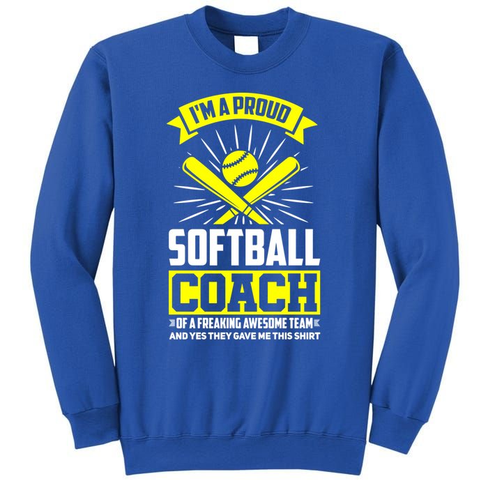 I'm A Proud Softball Coach Of An Awesome Team Coaching Gift Sweatshirt