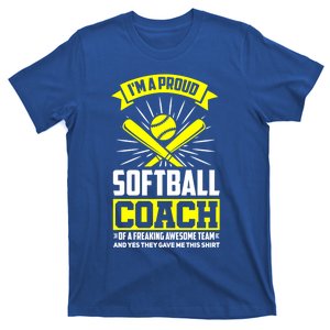 I'm A Proud Softball Coach Of An Awesome Team Coaching Gift T-Shirt