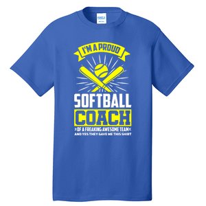 I'm A Proud Softball Coach Of An Awesome Team Coaching Gift Tall T-Shirt