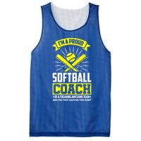 I'm A Proud Softball Coach Of An Awesome Team Coaching Gift Mesh Reversible Basketball Jersey Tank