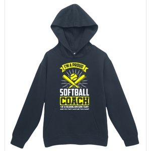 I'm A Proud Softball Coach Of An Awesome Team Coaching Gift Urban Pullover Hoodie