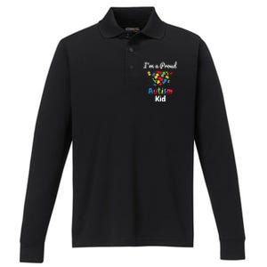 IM A Proud Autism Heart Funny Gift Performance Long Sleeve Polo