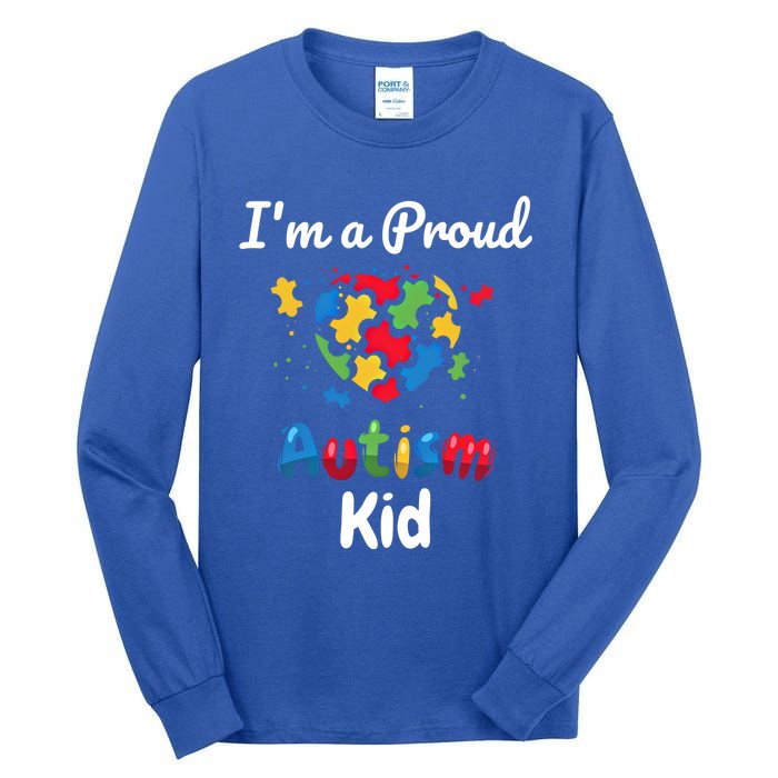 IM A Proud Autism Heart Funny Gift Tall Long Sleeve T-Shirt