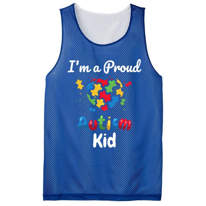 IM A Proud Autism Heart Funny Gift Mesh Reversible Basketball Jersey Tank