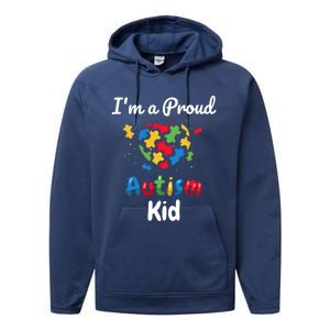 IM A Proud Autism Heart Funny Gift Performance Fleece Hoodie